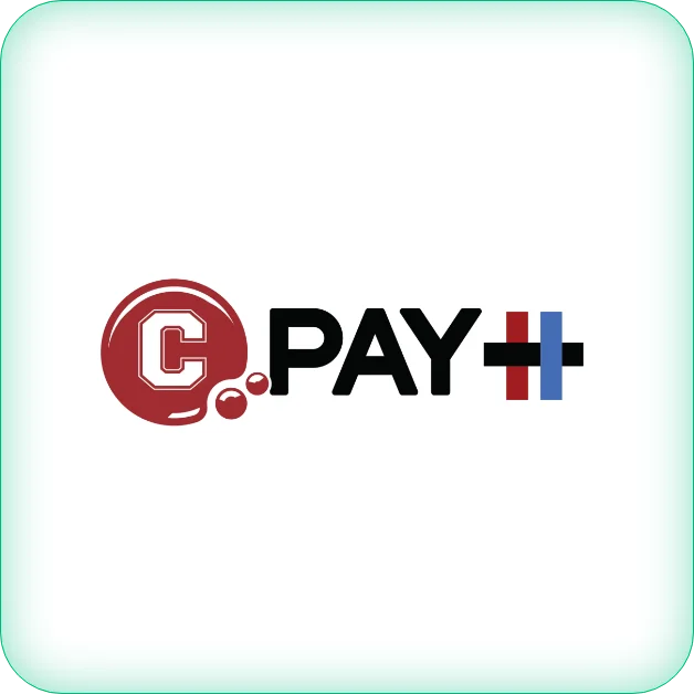 ConnectPay brand logo featuring a red letter C icon next to black text and a red, blue, and black plus sign.